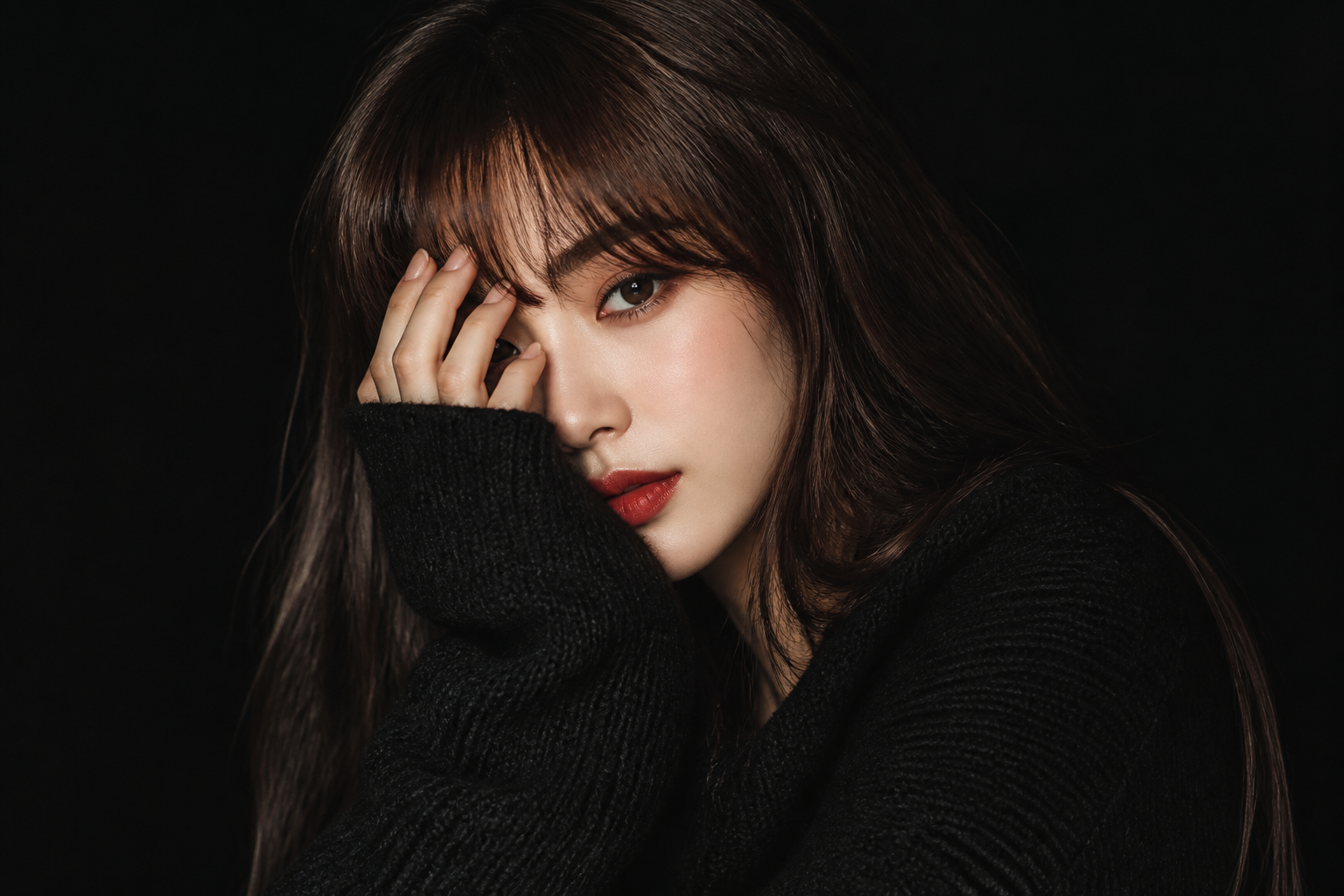 Mysterious High-Fashion Editorial Portrait