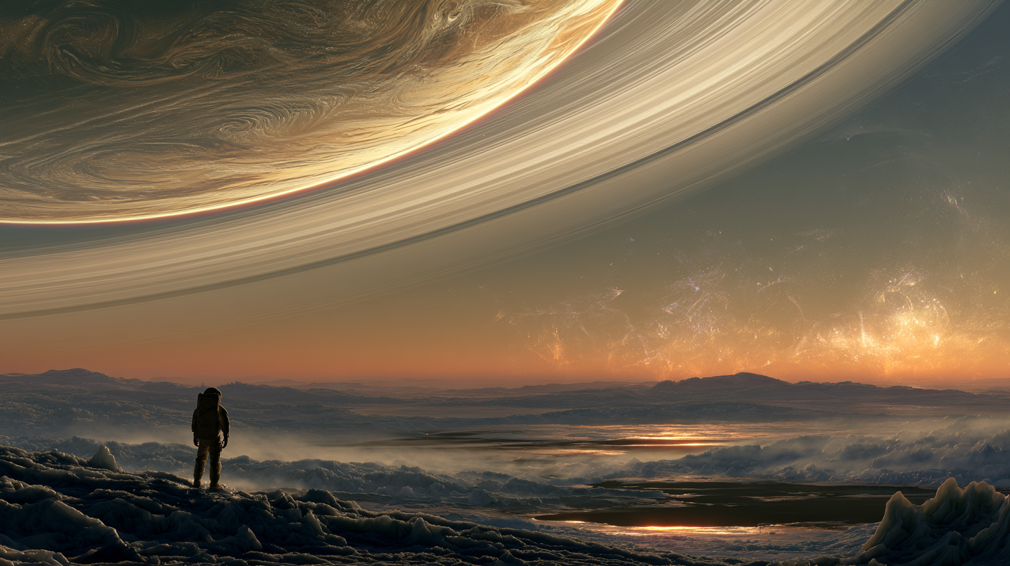 Astronaut's Solitude on Titan - alternate