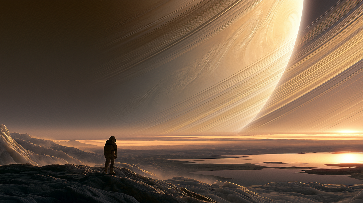 Astronaut's Solitude on Titan - alternate
