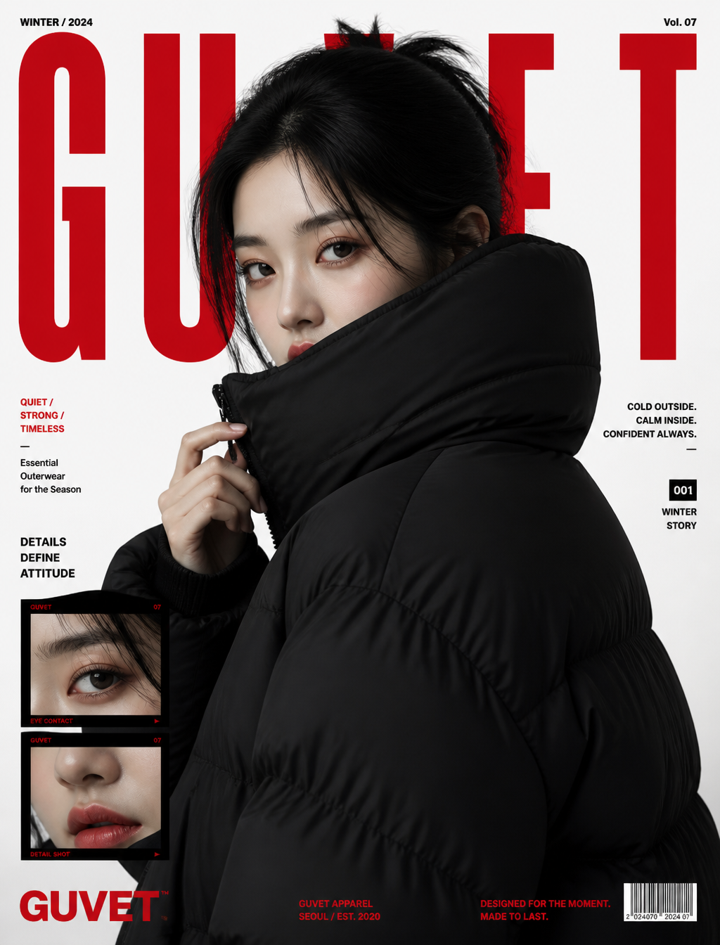 Avant-Garde Winter Luxury Editorial Poster