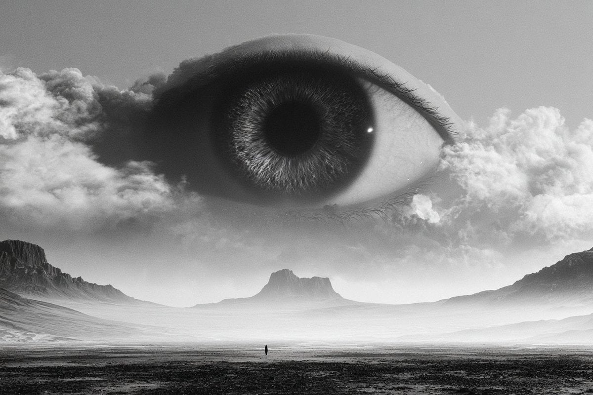 Monochrome Dreamscape Surrealism