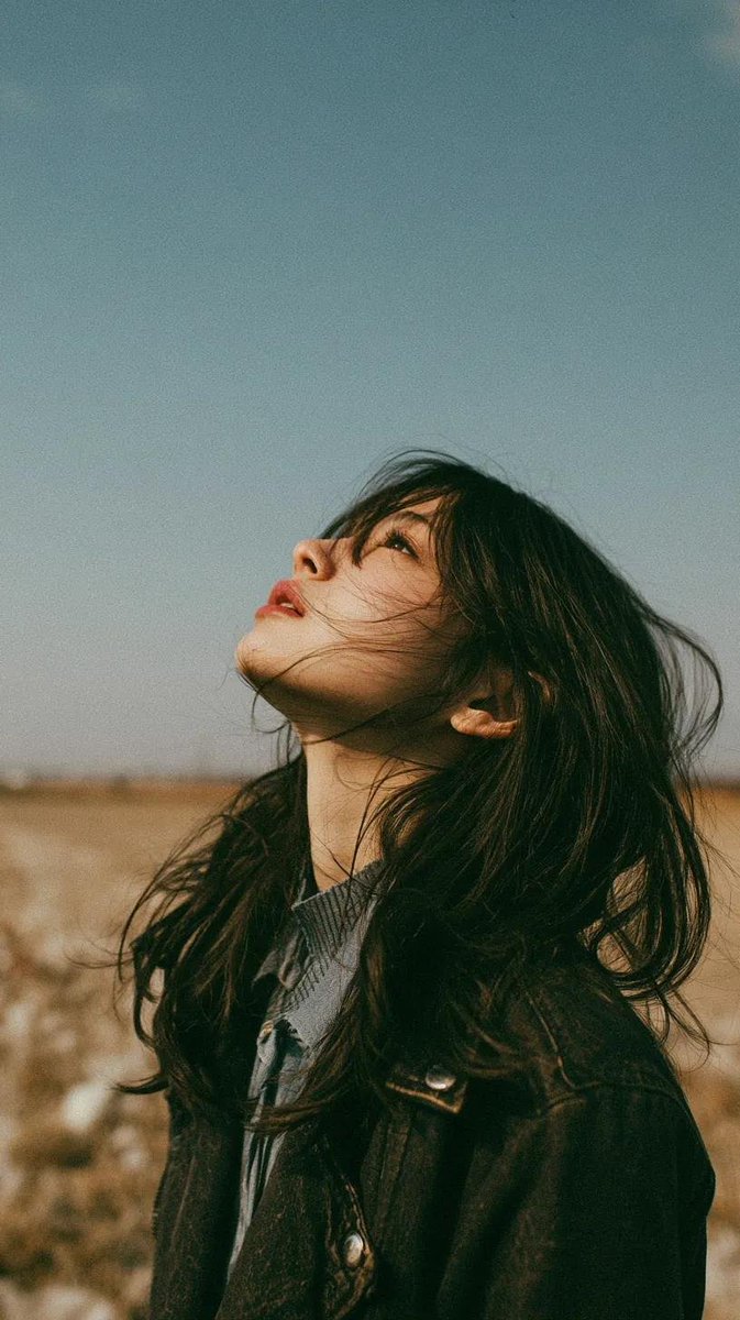 Serene Asian Muse in Autumn Meadow