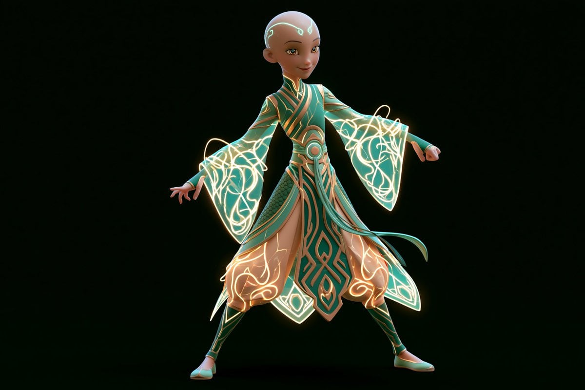 Cyber-Fantasy Tang Dynasty Warrior
