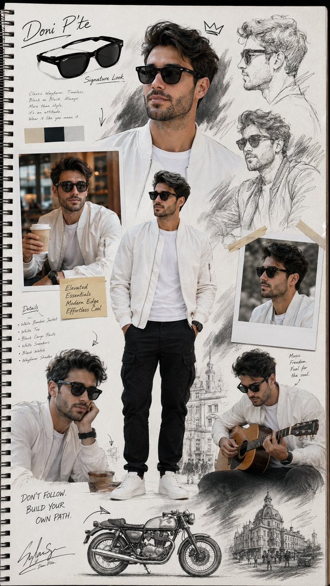 Urban Male Fashion Character Concept Board