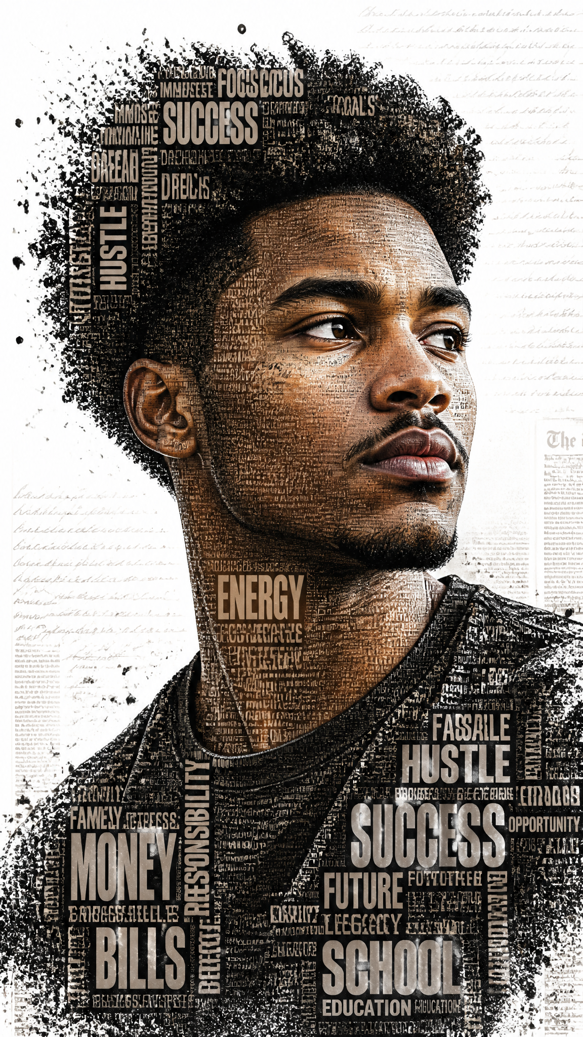 Typographic Mosaic Portrait