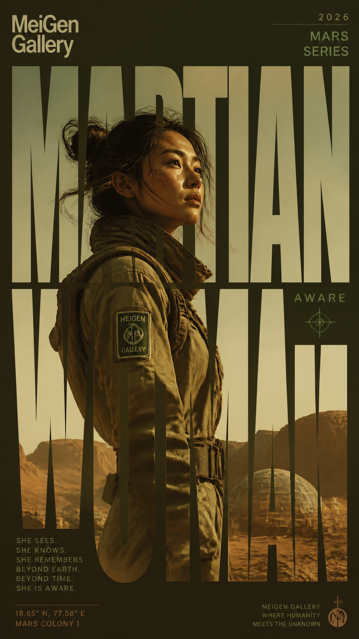 Martian Woman Editorial Typographic Poster