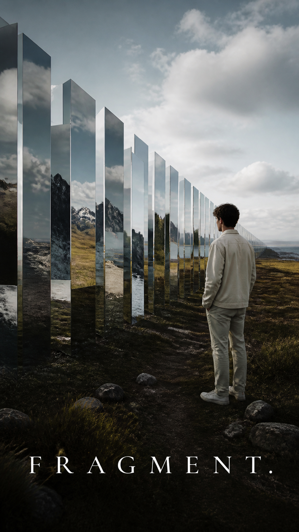 Surreal Fragmented Mirror Field Editorial