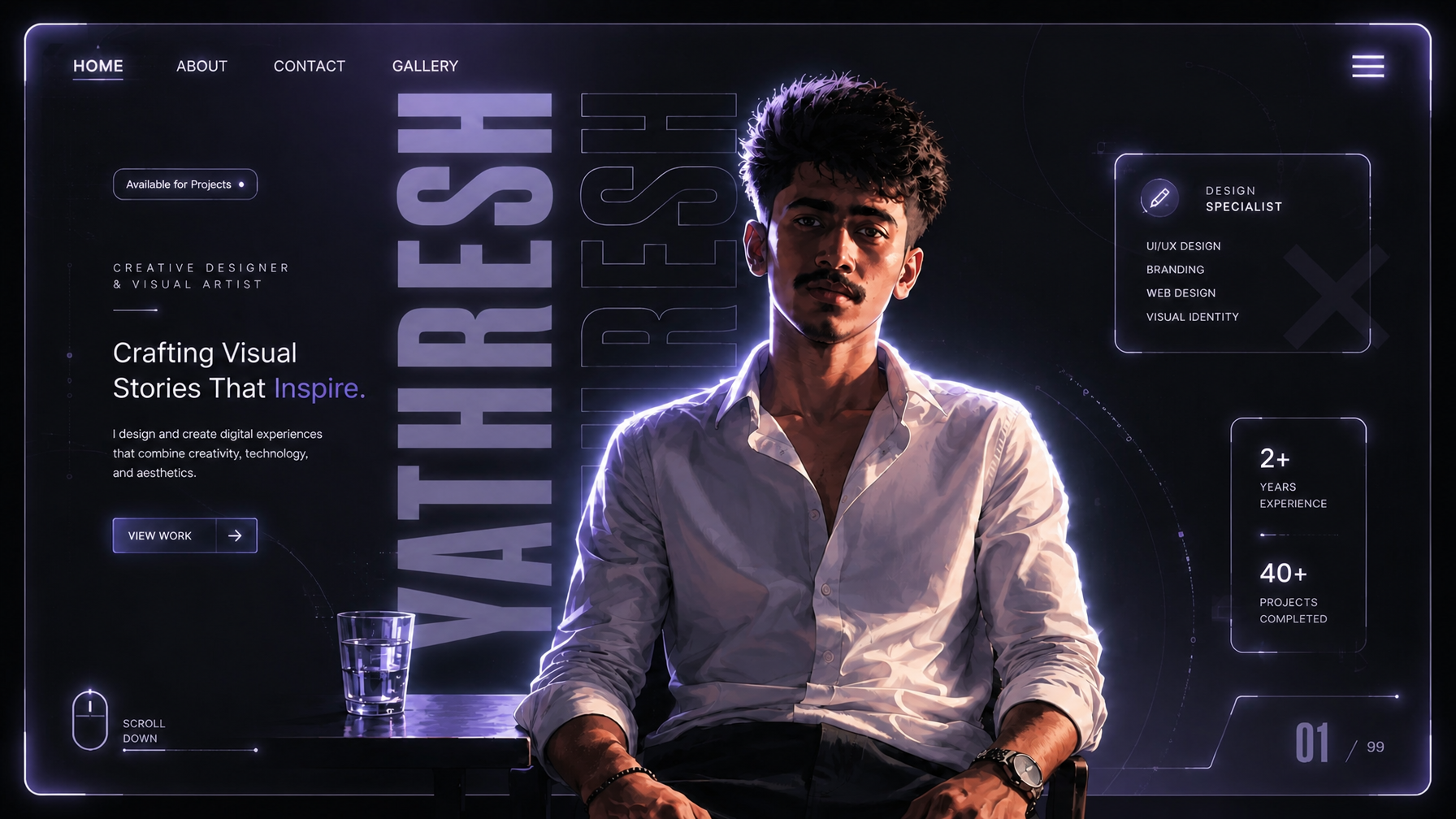 Futuristic Creative Portfolio Hero Banner