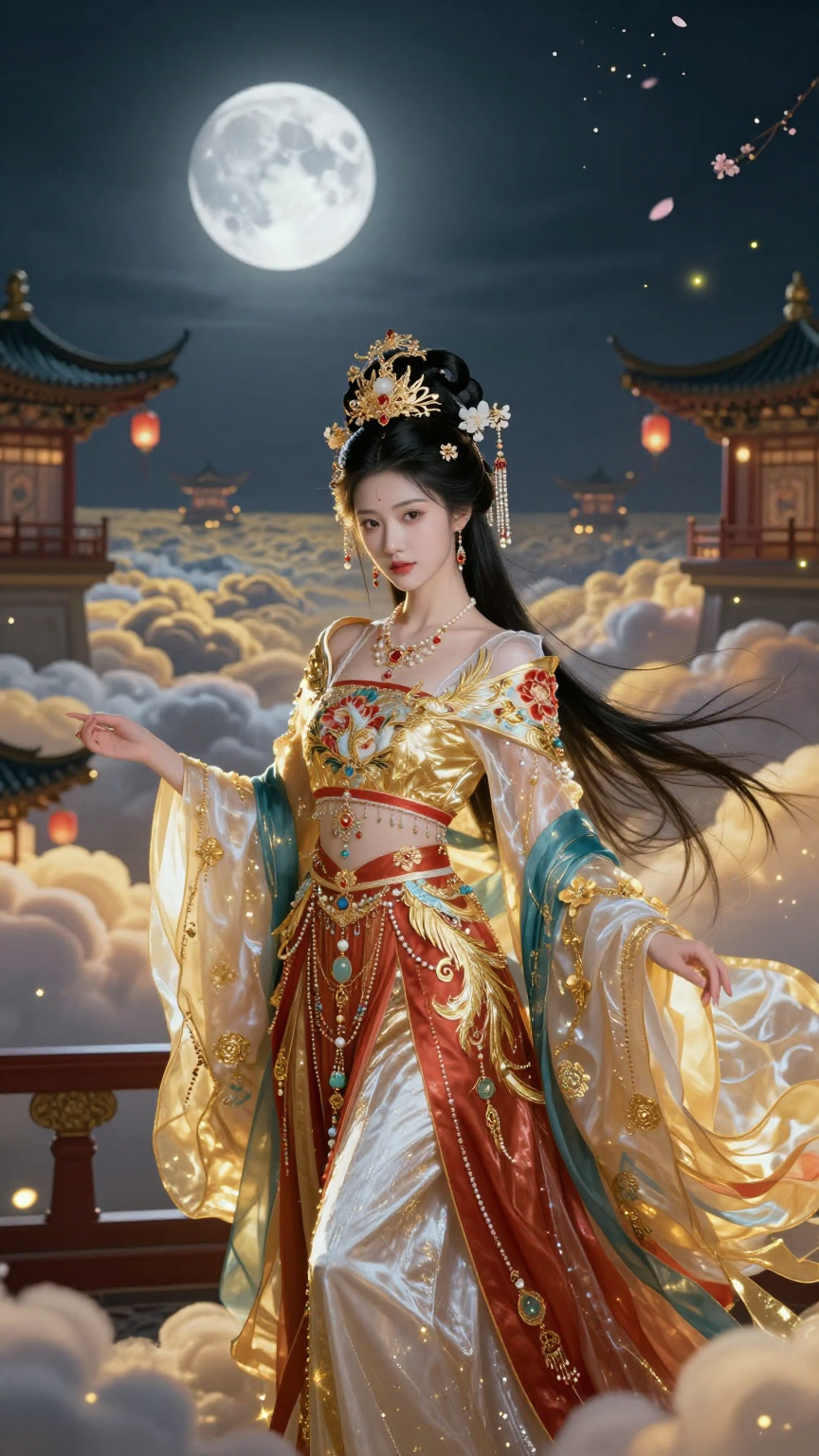 Celestial Empress in Moonlit Cloud Palace