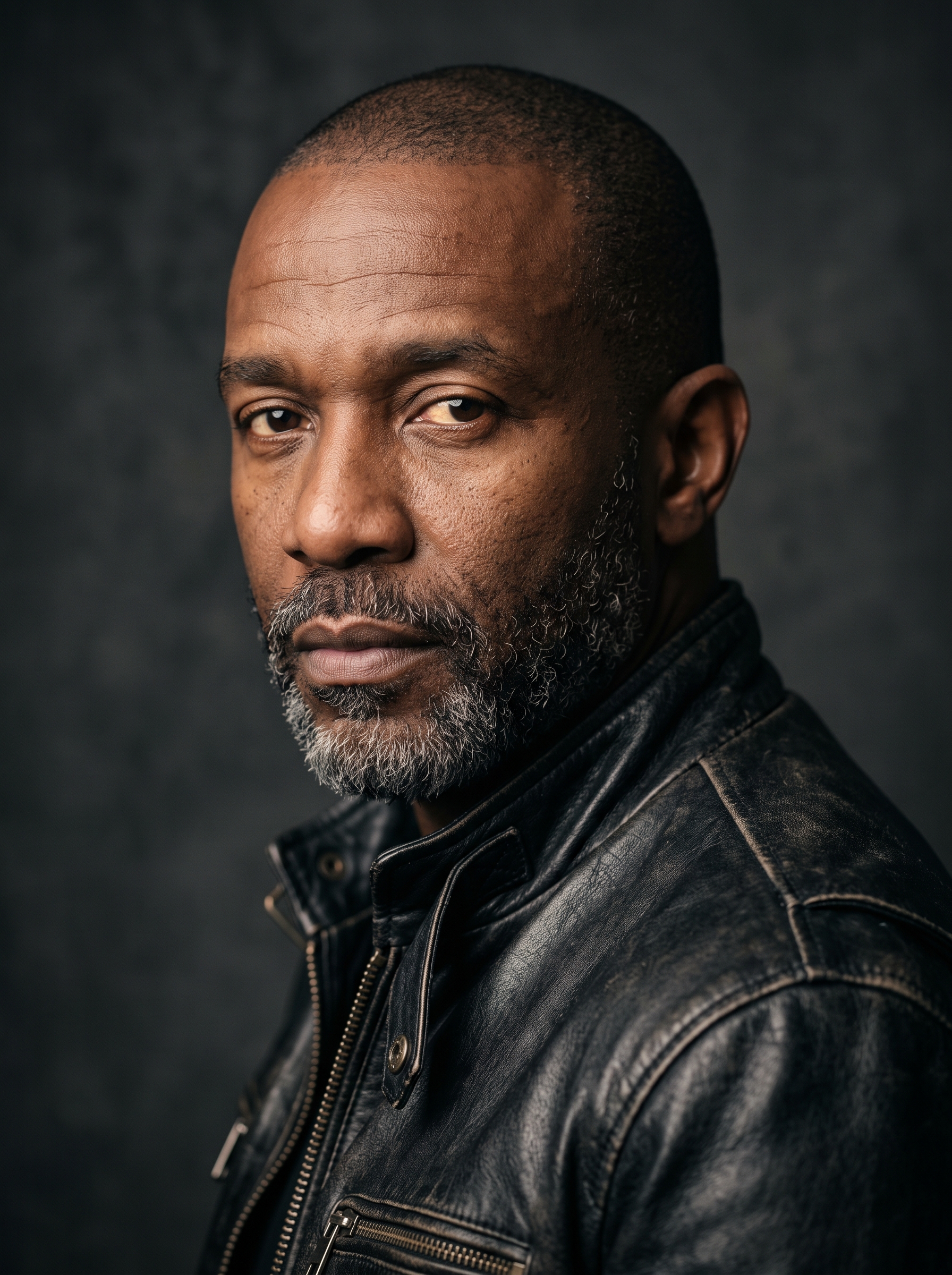 Introspective Portrait of a Man in Leather