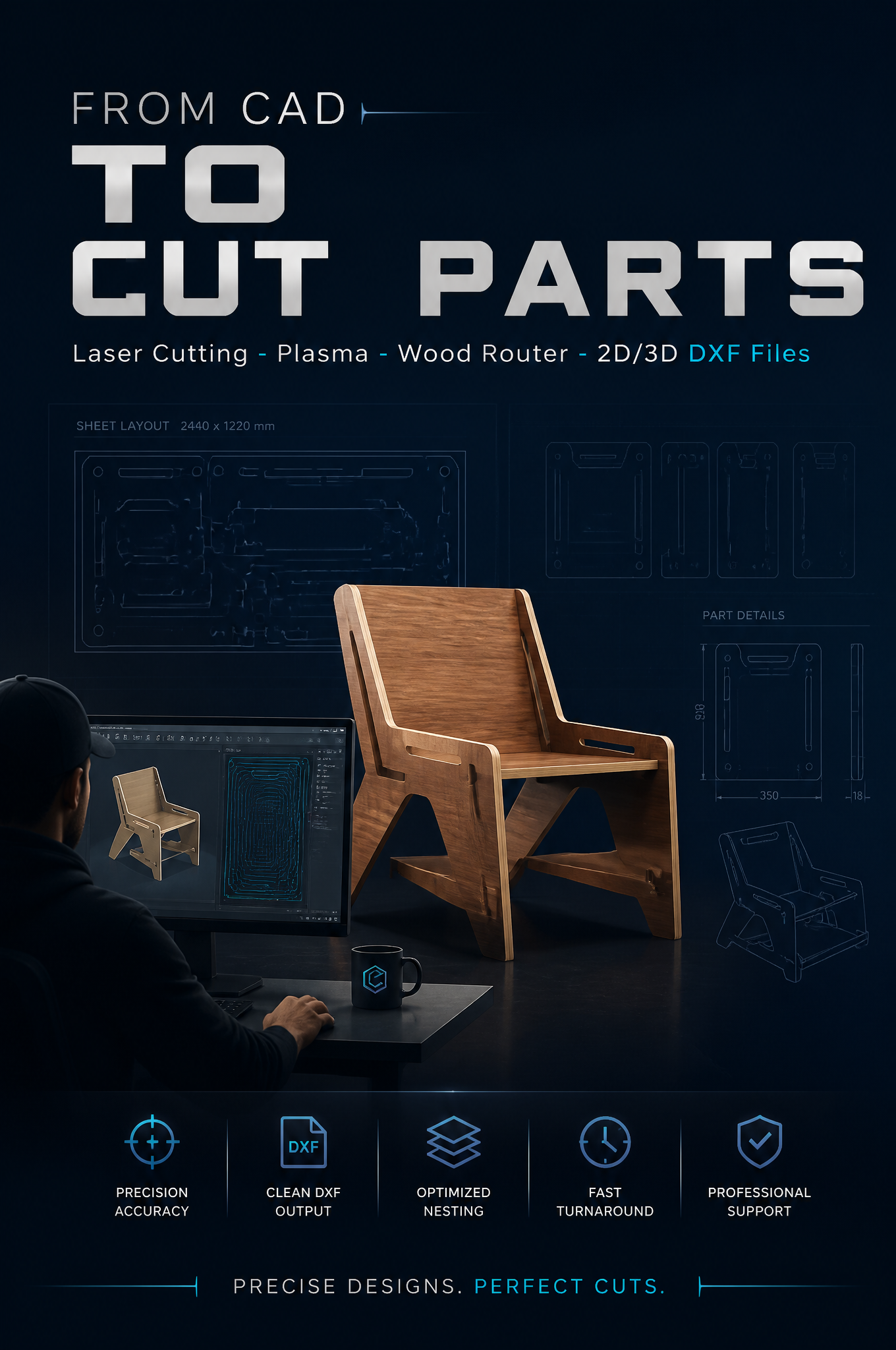 High-End CNC & CAD Precision Engineering Visual