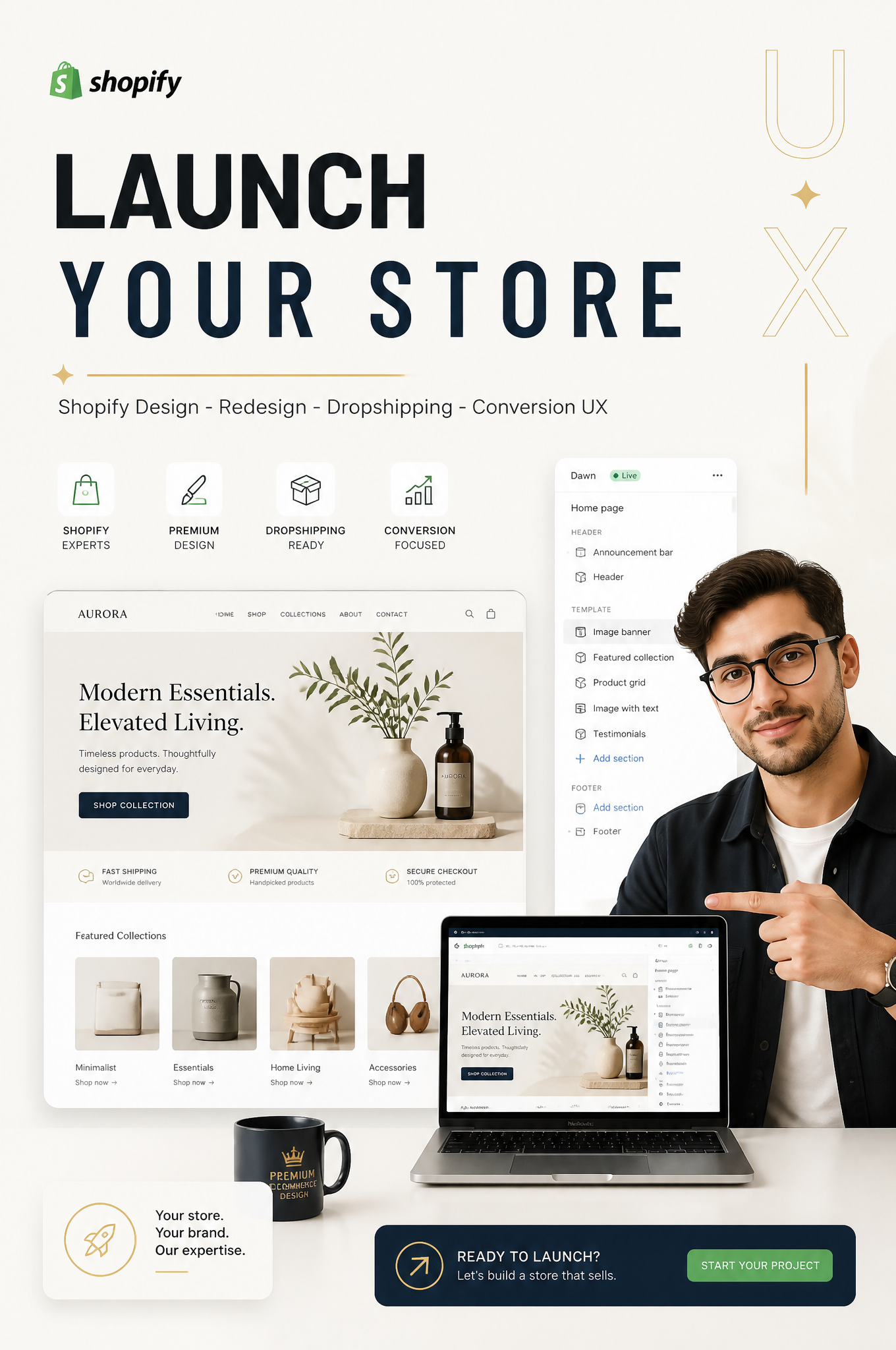 Premium Shopify Store Design Ad