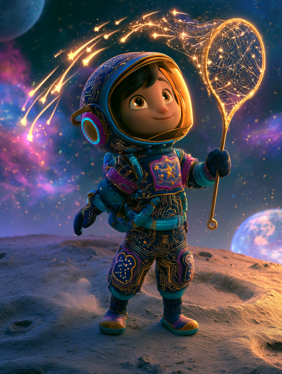 Cosmonaut Elio Catching Starlight - alternate