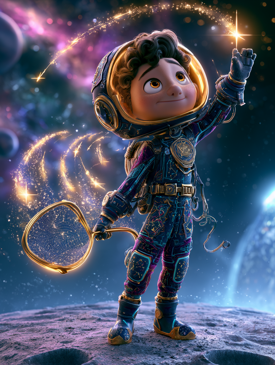 Cosmonaut Elio Catching Starlight - alternate