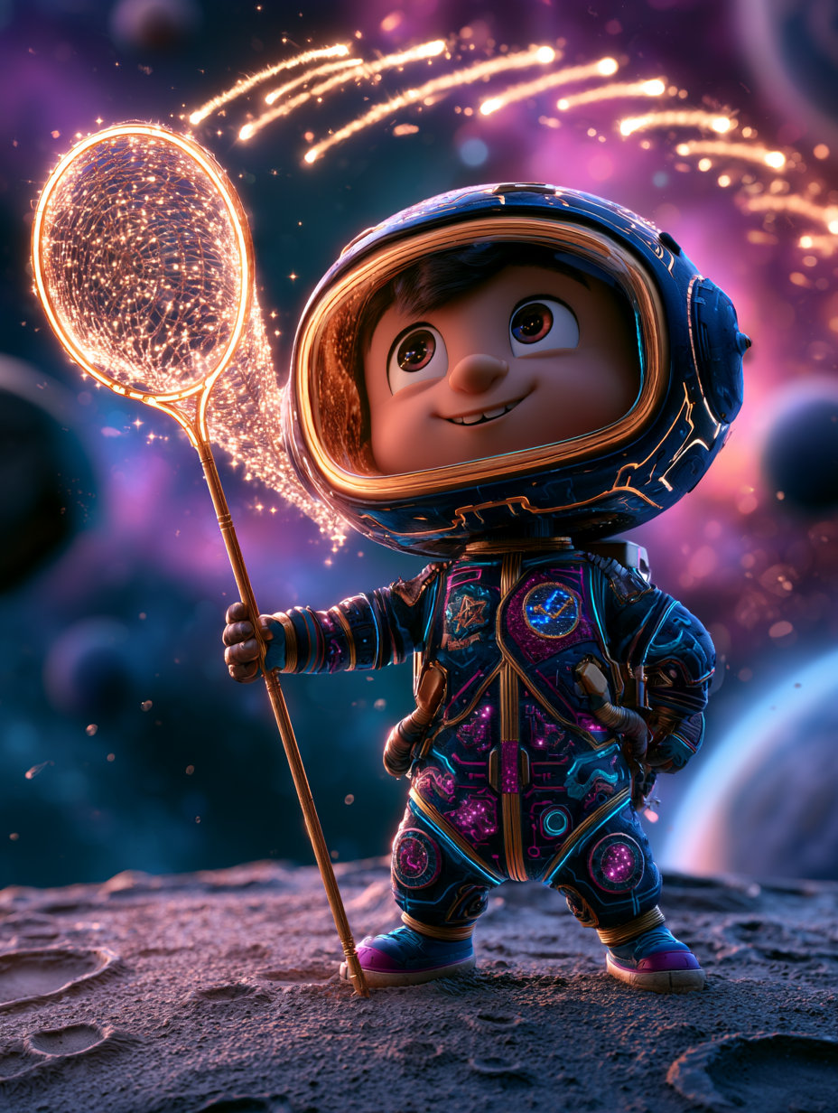 Cosmonaut Elio Catching Starlight - alternate