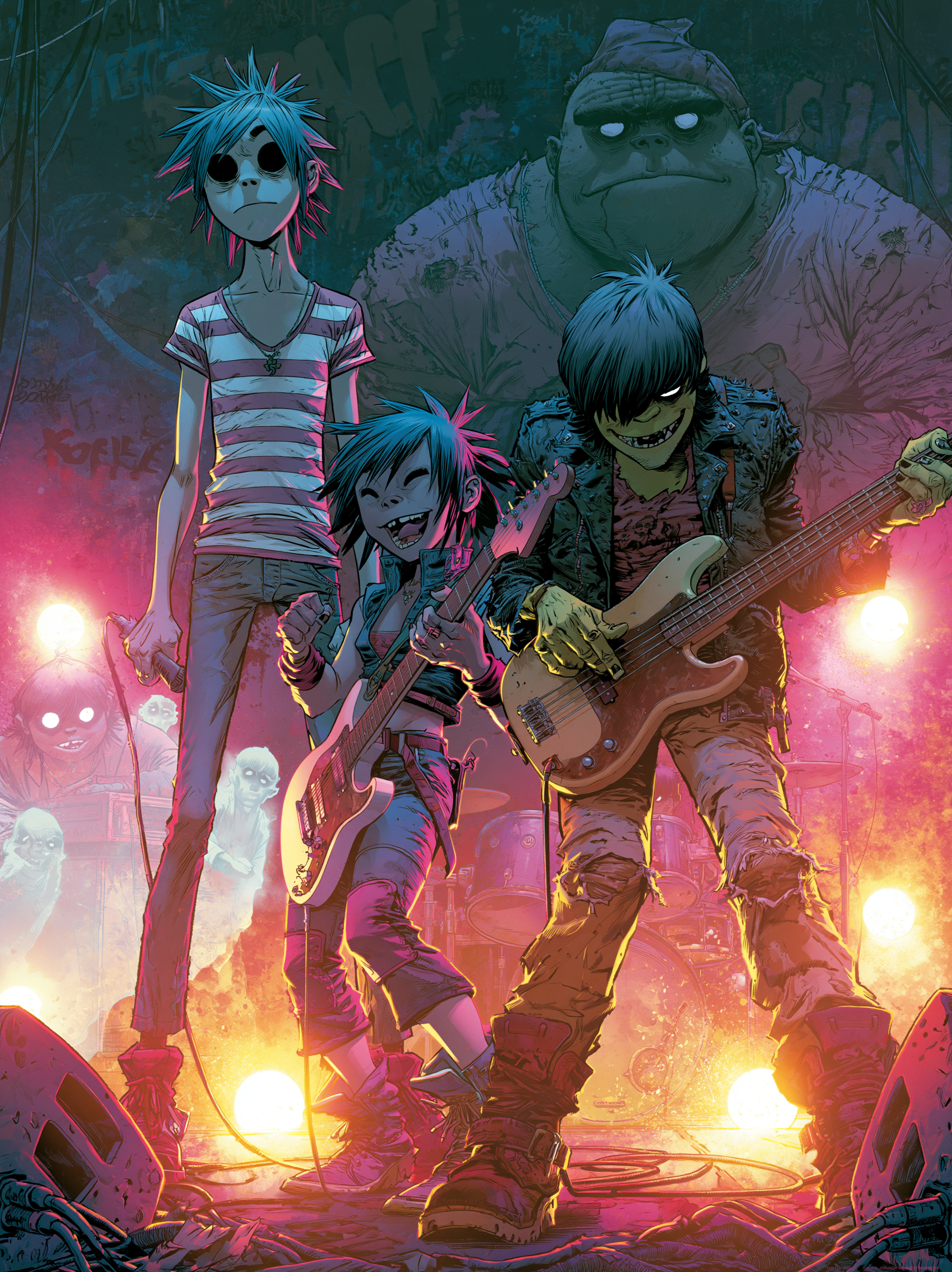 Gorillaz Live Stage Art Poster