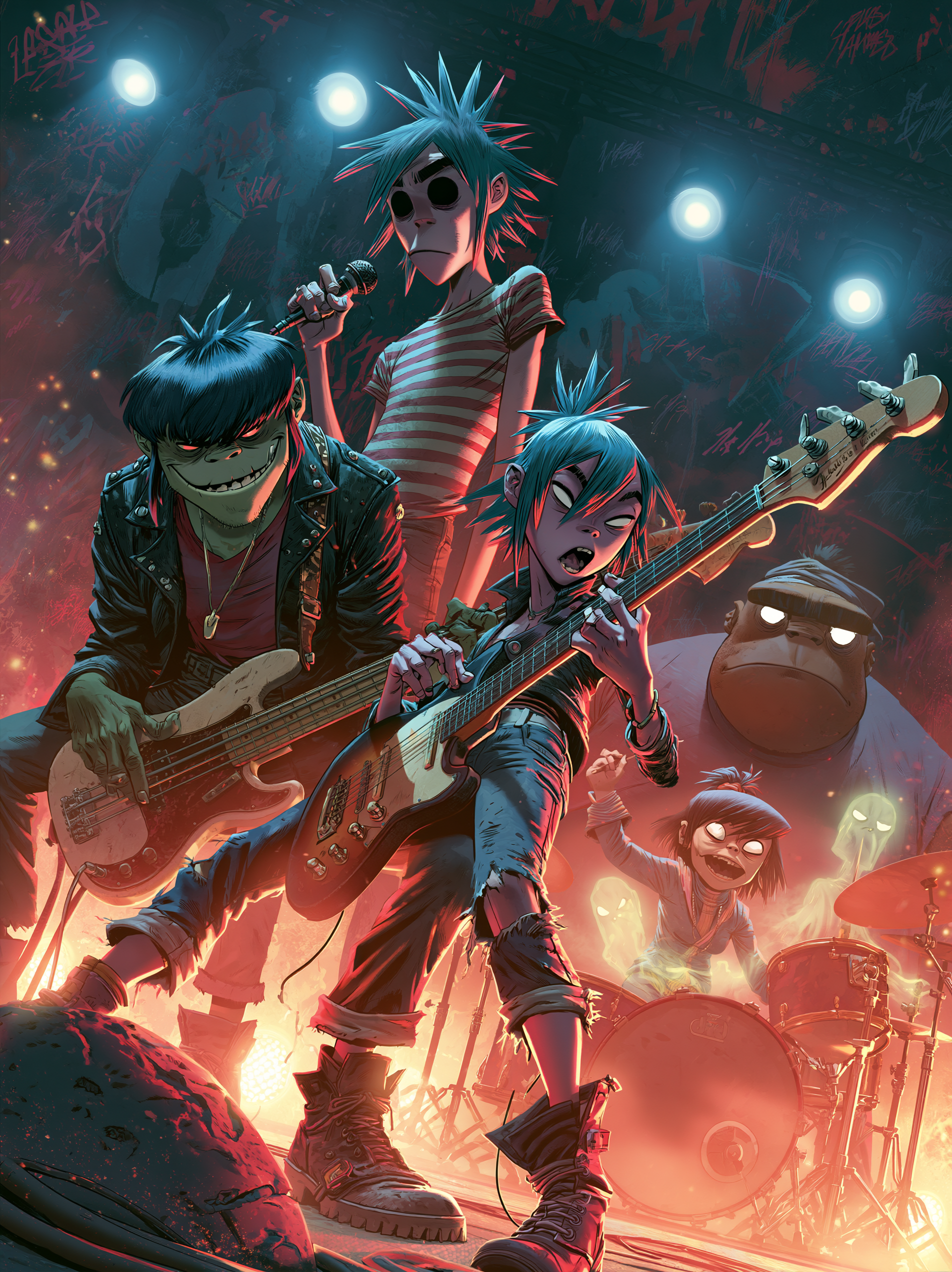 Gorillaz Live Stage Art Poster - alternate