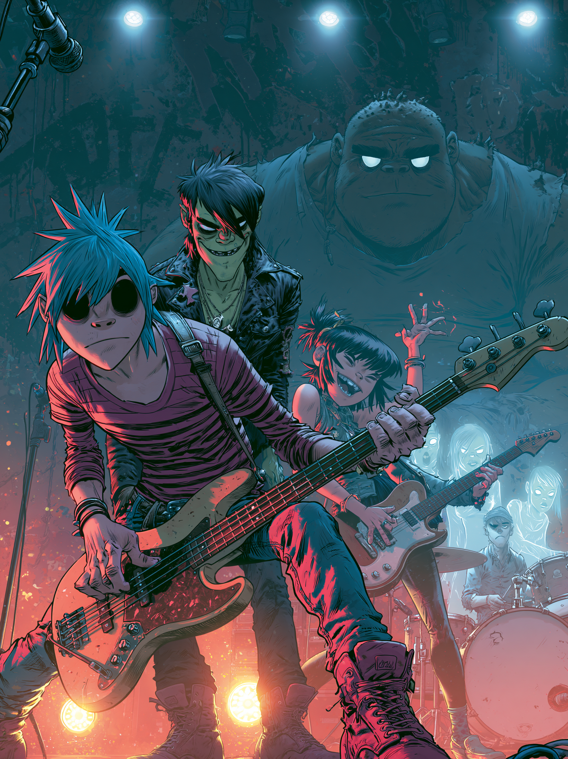 Gorillaz Live Stage Art Poster - alternate
