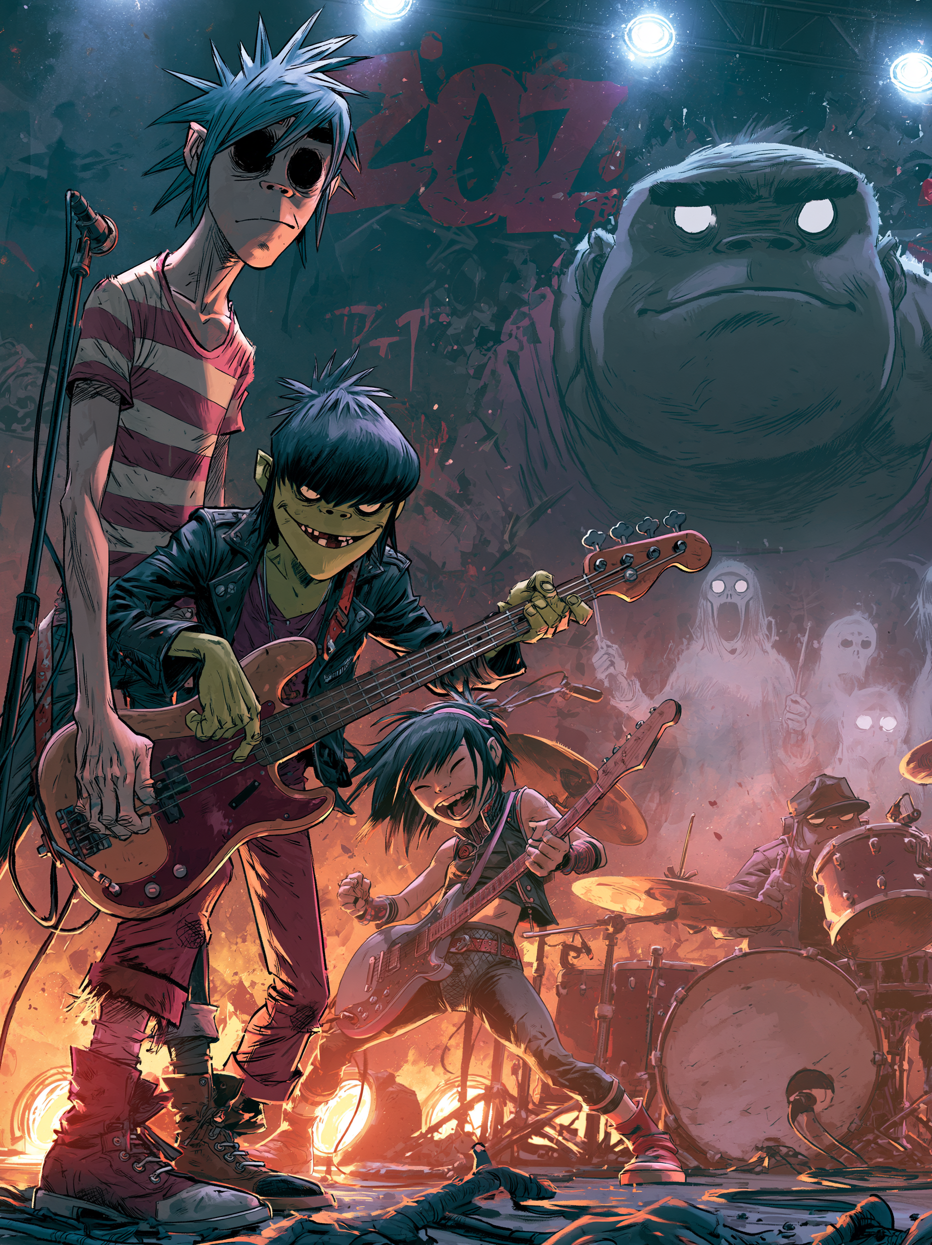 Gorillaz Live Stage Art Poster - alternate