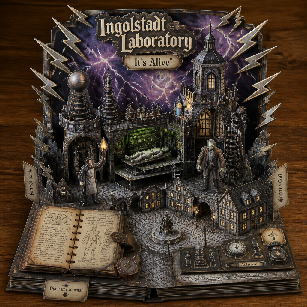 Gothic Pop-Up Laboratory Diorama