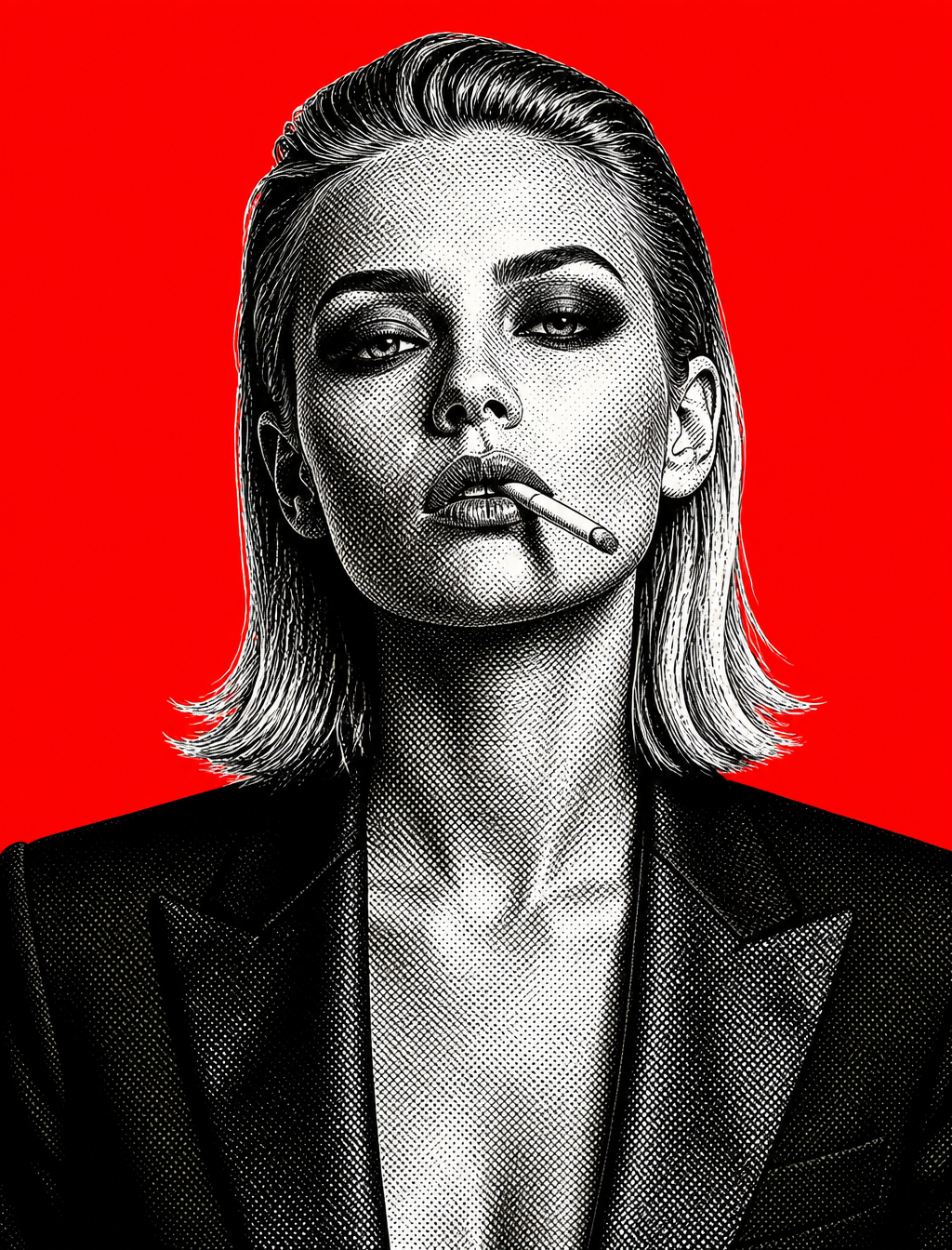 Noir Glamour Pop Art Portrait