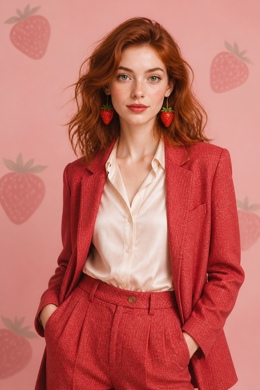 Strawberry Chic Editorial Portrait