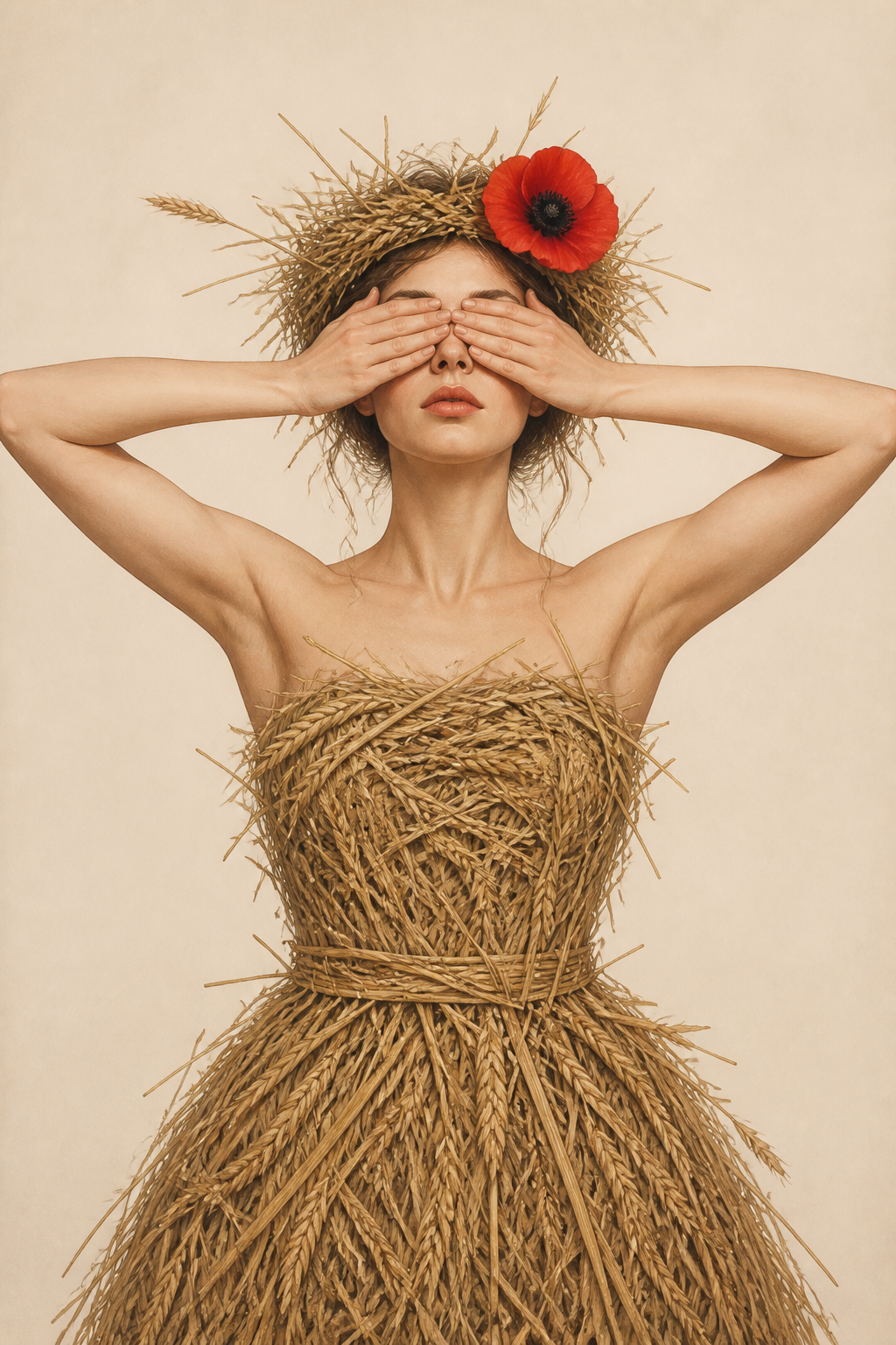 Surreal Straw Couture Illustration