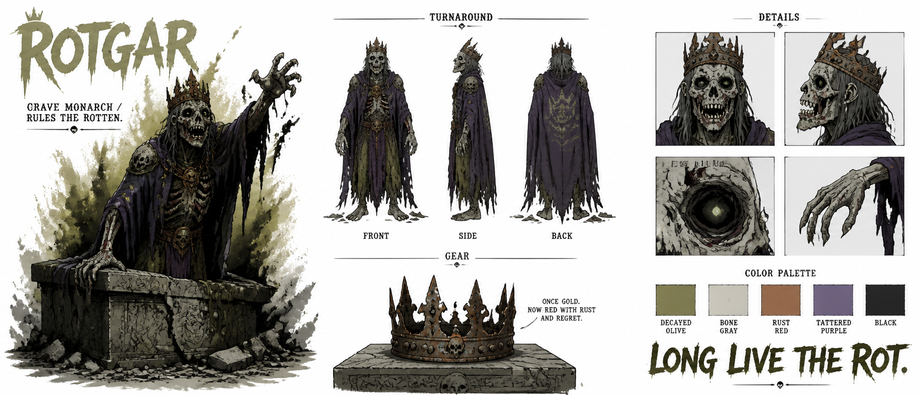 Rotgar: Zombie King Cinematic Character Sheet