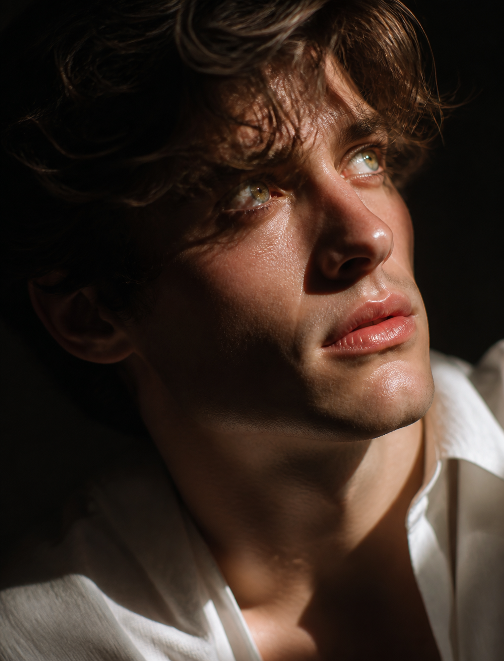 Mysterious Chiaroscuro Male Portrait