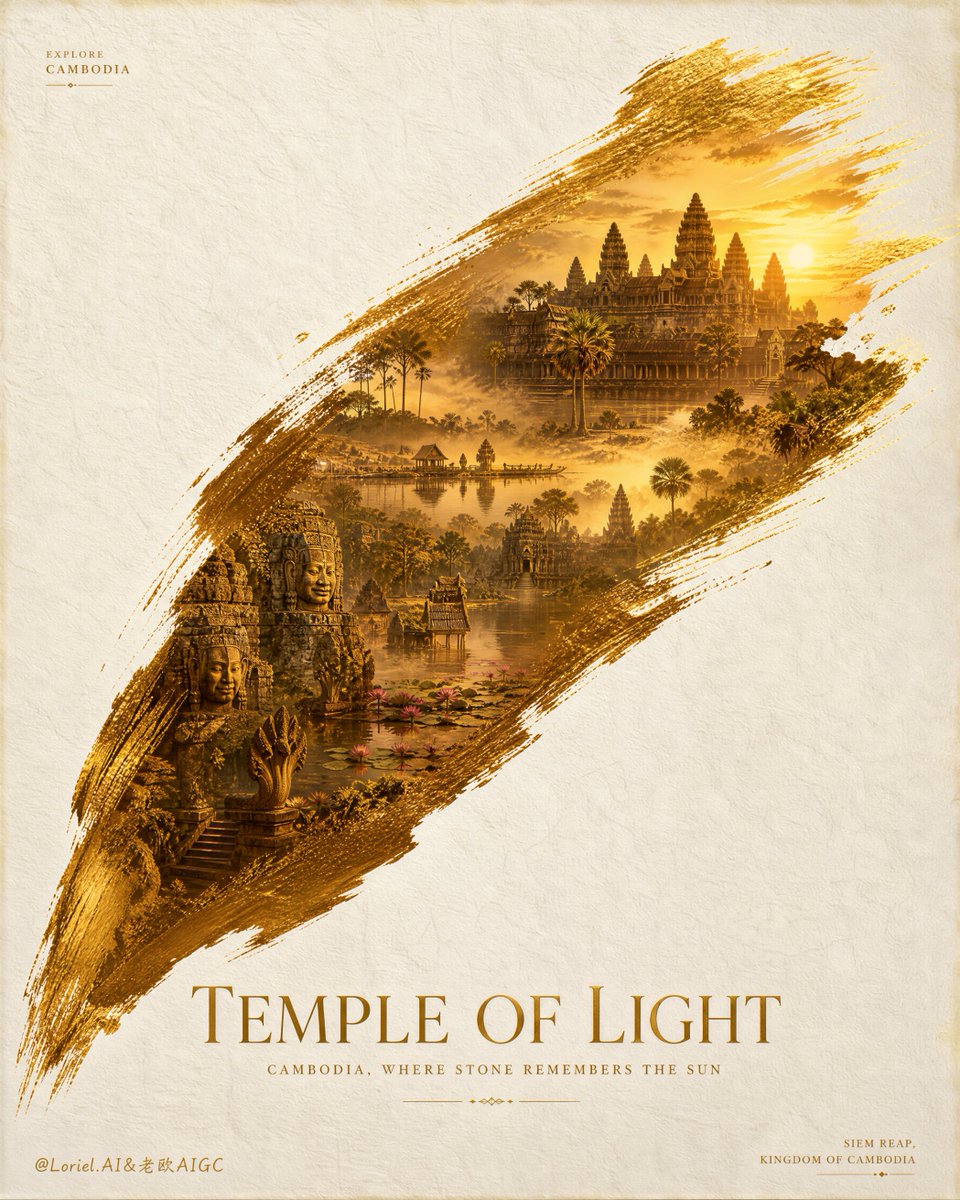 Kingdom of Light: Luxury Cambodia Tourism Poster