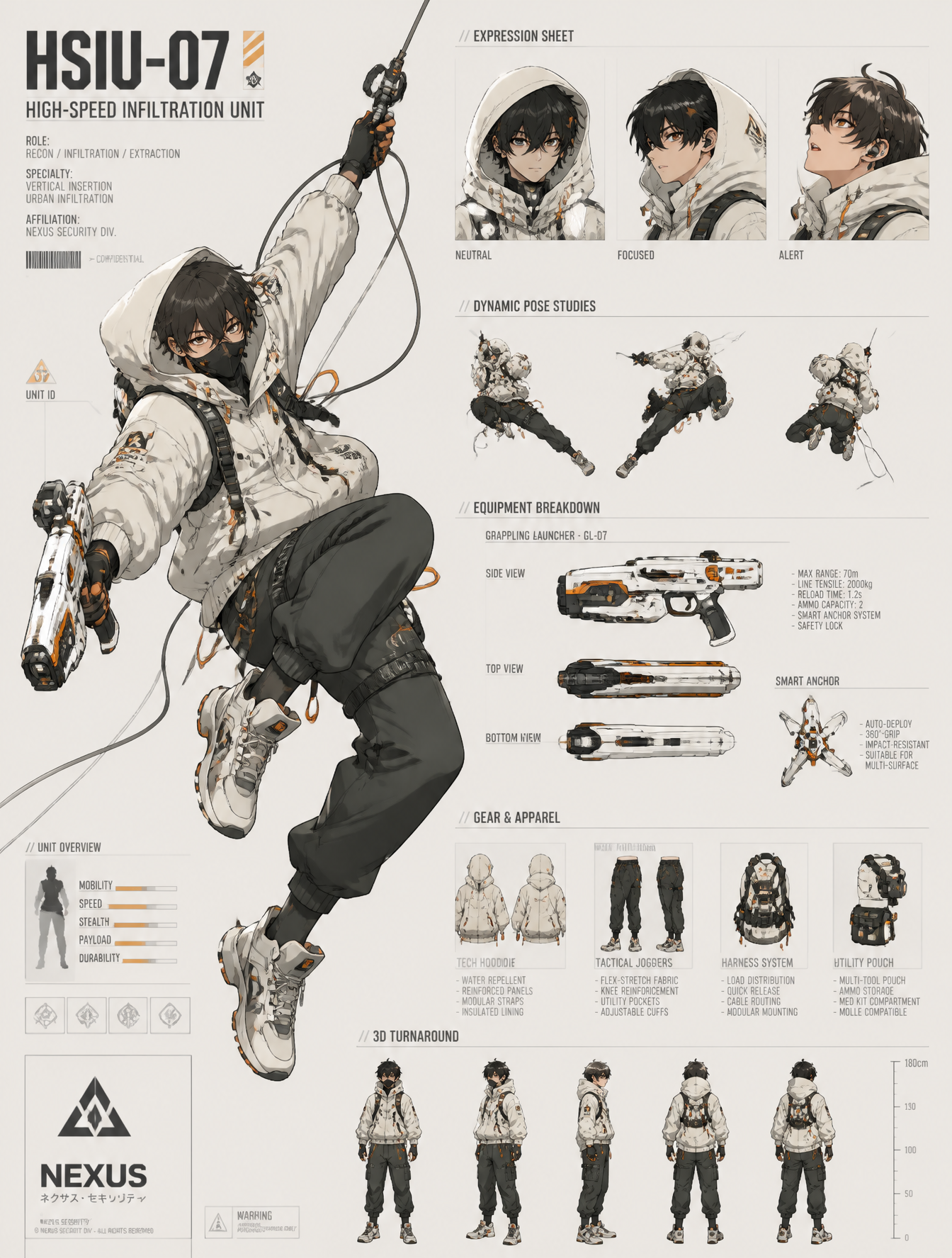 Tech-Wear Infiltration Unit Concept Sheet