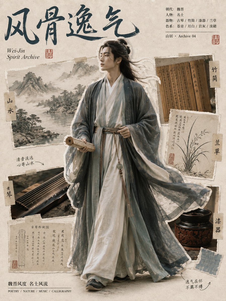 Oriental Dynasty Archive Collage Poster - alternate