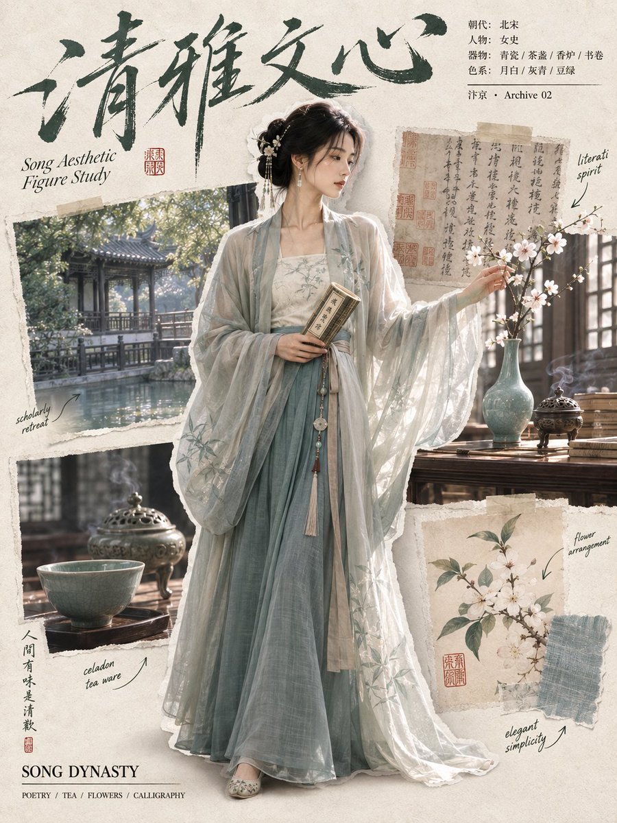 Oriental Dynasty Archive Collage Poster - alternate