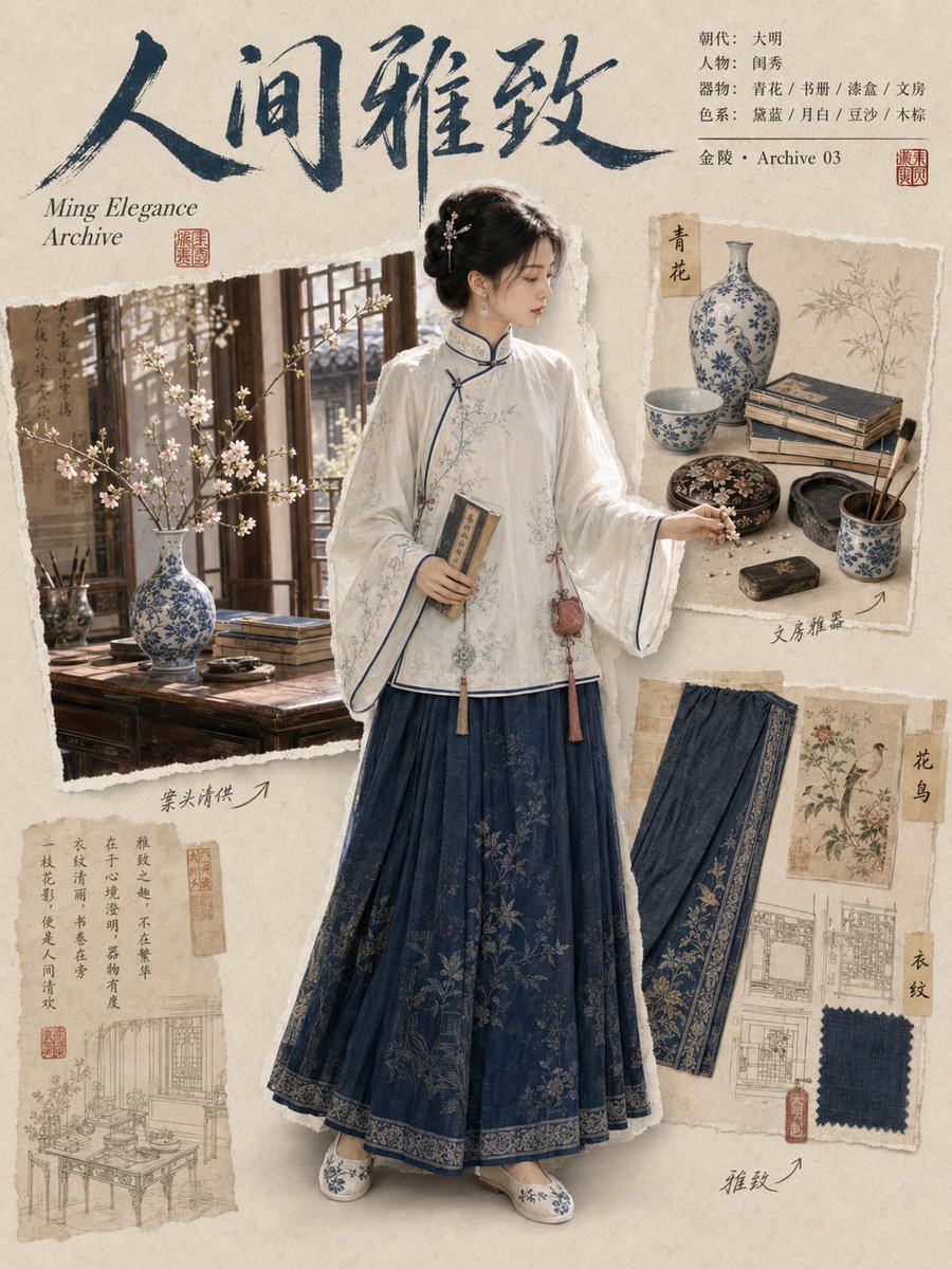 Oriental Dynasty Archive Collage Poster - alternate