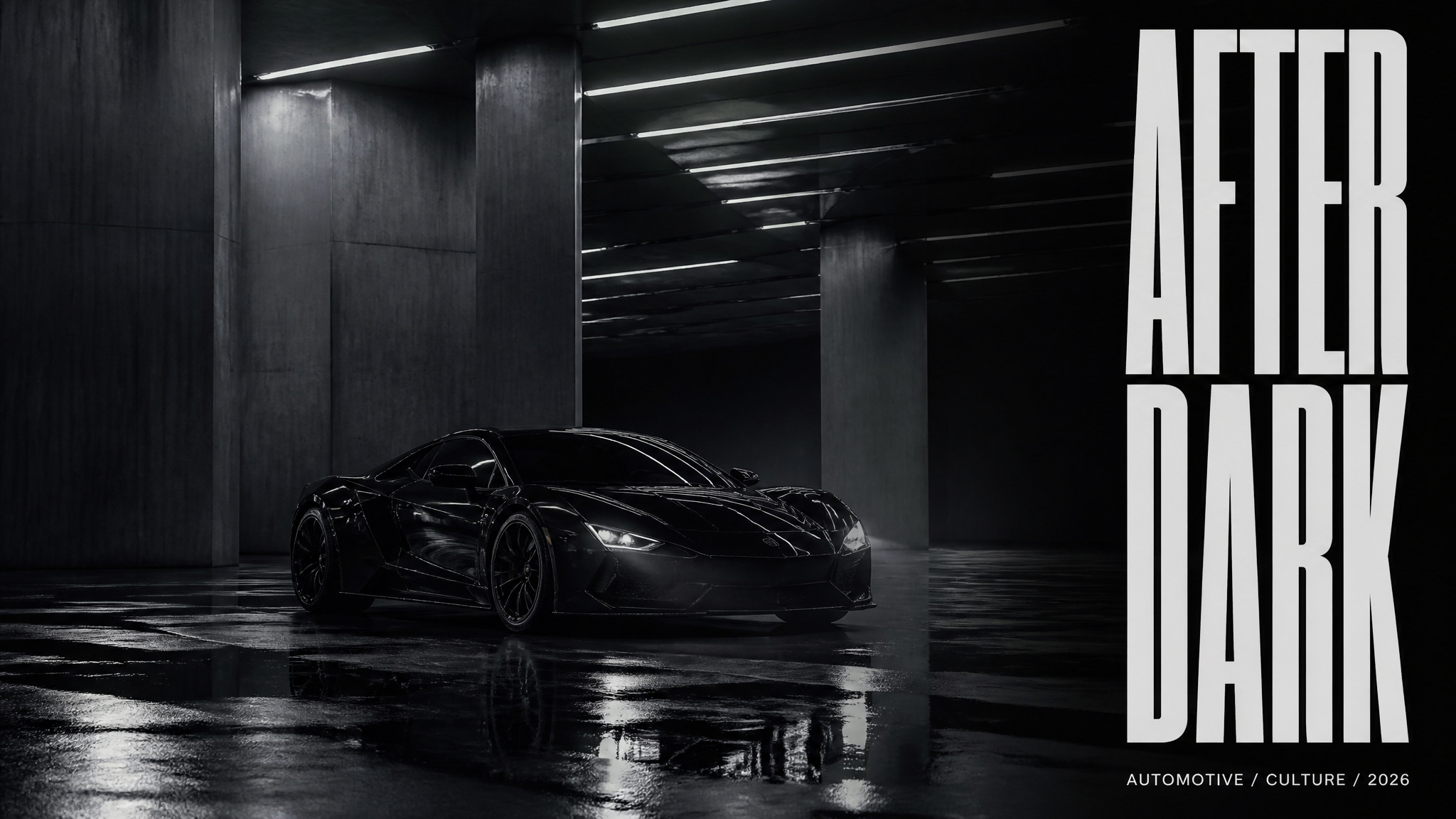 Midnight Onyx Supercar Editorial