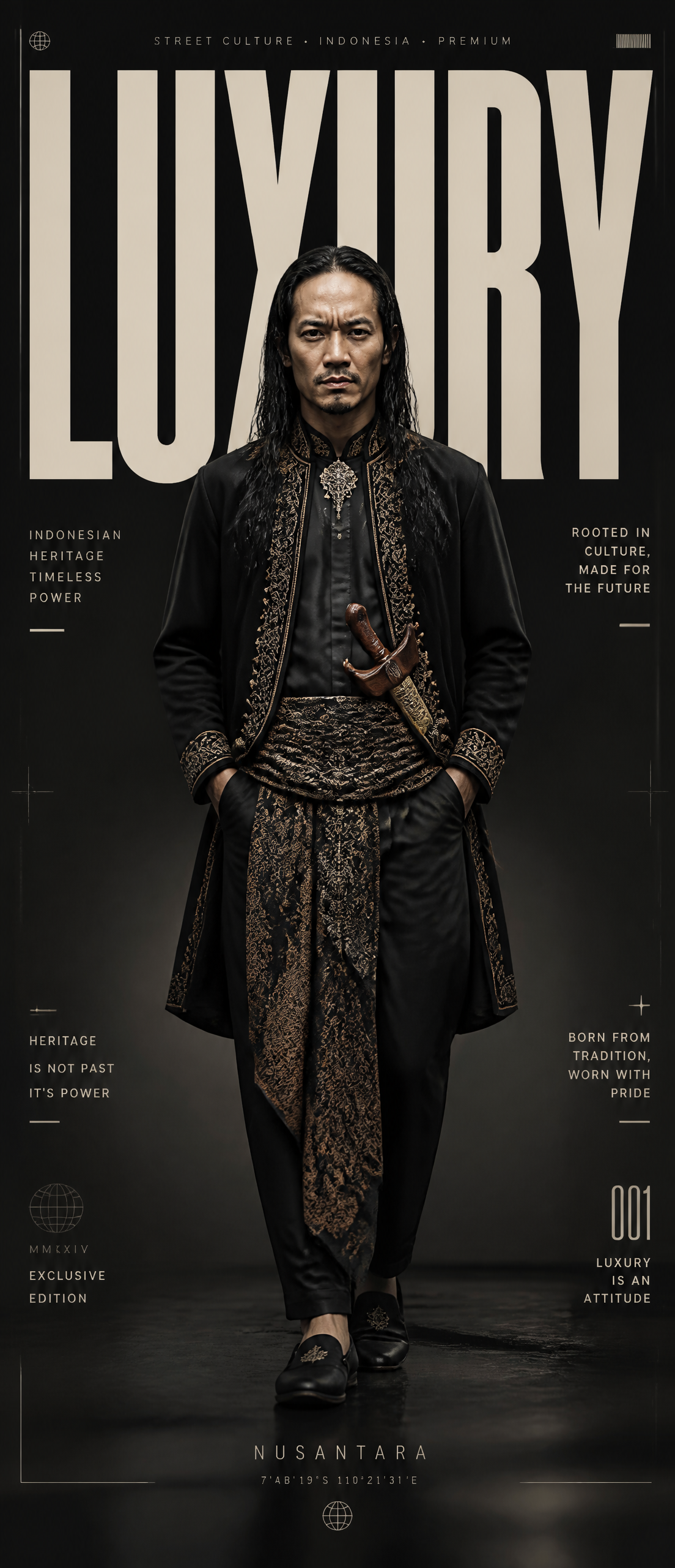 Futuristic Javanese Heritage Streetwear Editorial