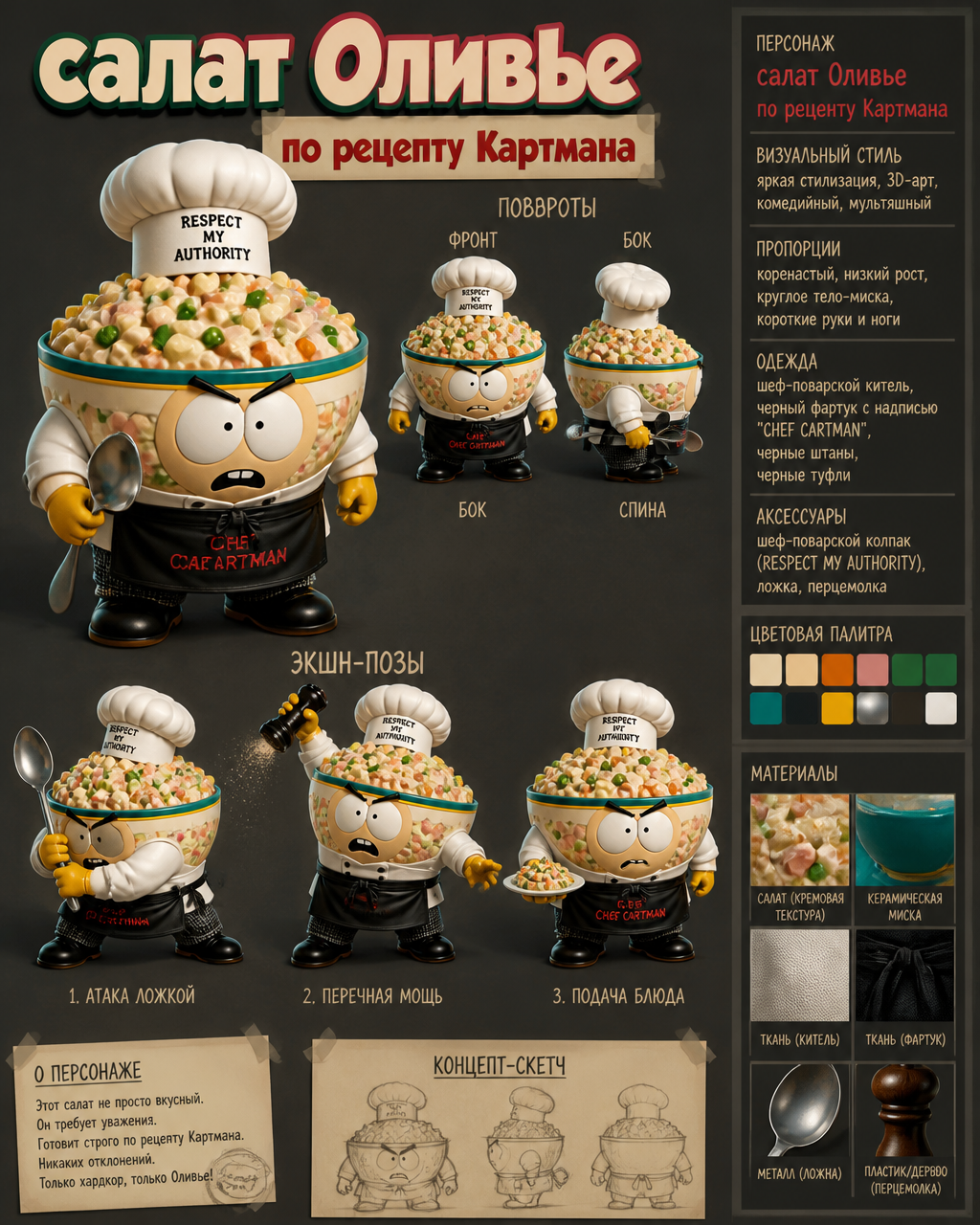 Custom Character Concept Sheet Generator