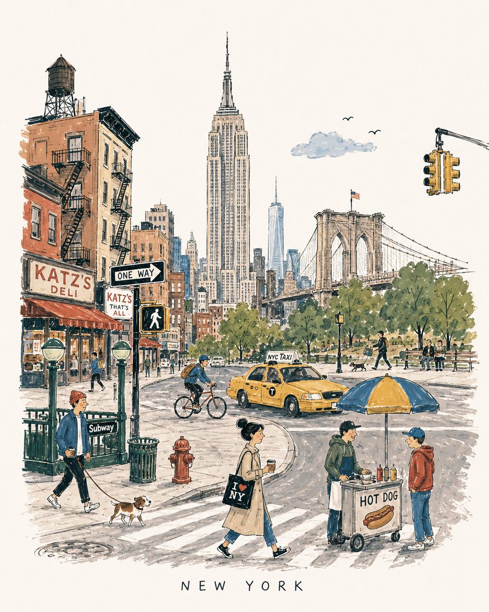 Vintage Mid-Century Travel Book Illustration