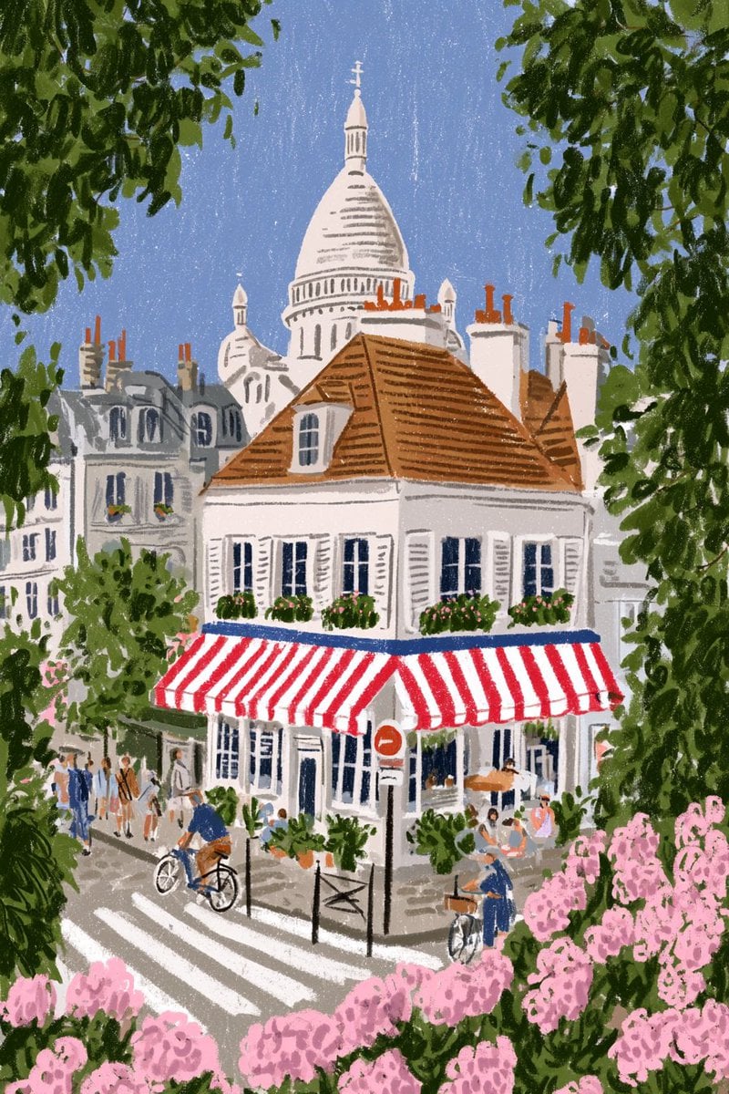 Romantic Parisian Cityscape - alternate