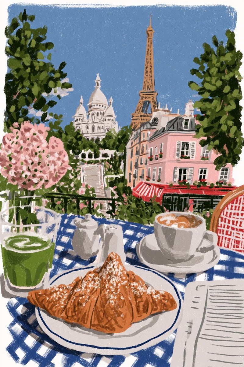 Romantic Parisian Cityscape - alternate