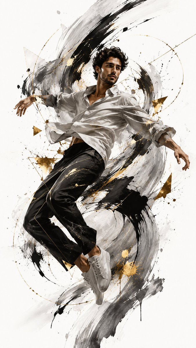 Avant-Garde Monochrome & Gold Fashion Editorial