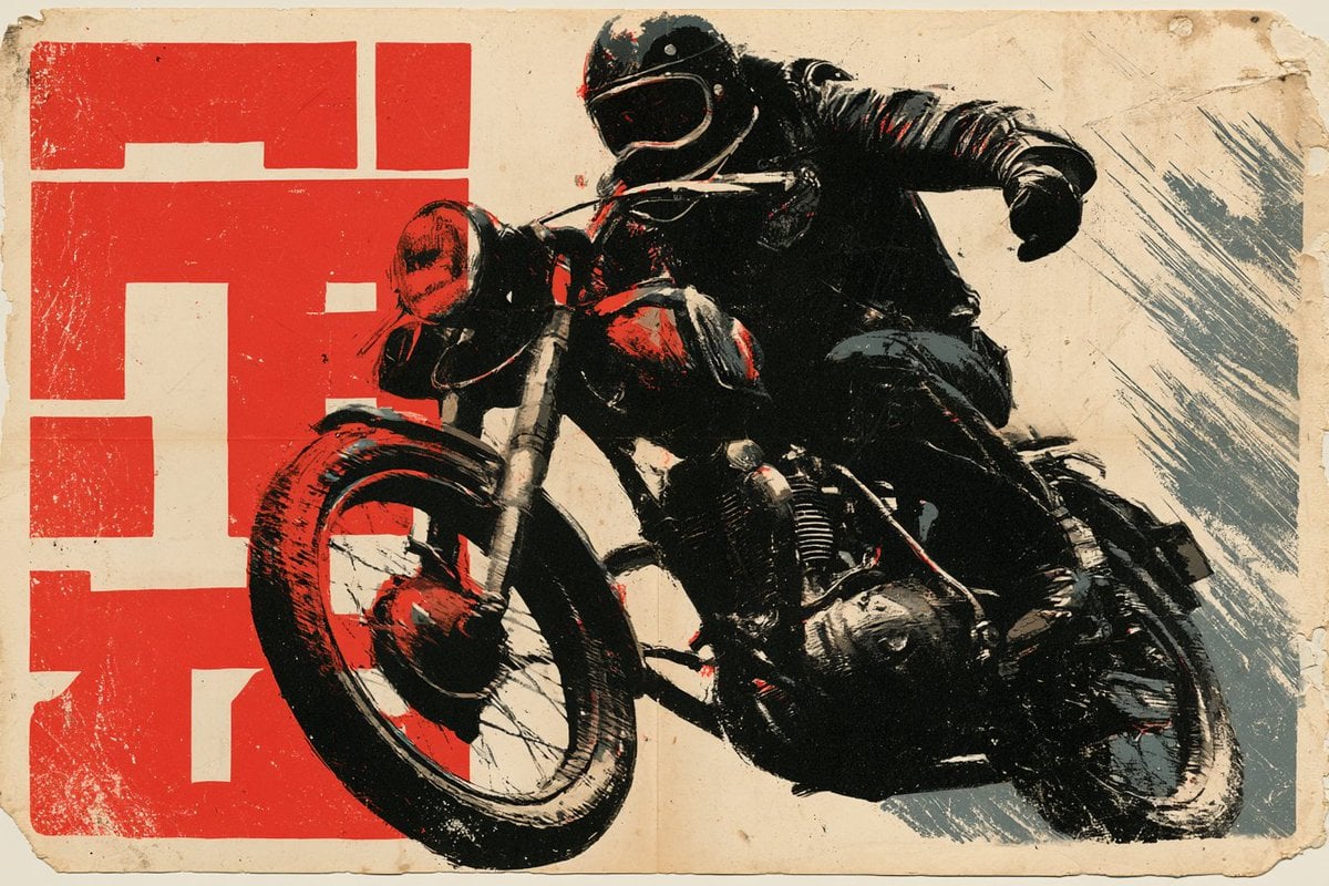 A lithograph poster of a [Subject], printed in vintage [C... - alternate