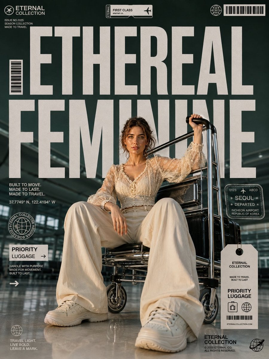 Luxury Streetwear Airport Editorial - alternate