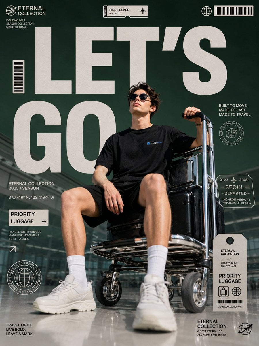 Luxury Streetwear Airport Editorial - alternate