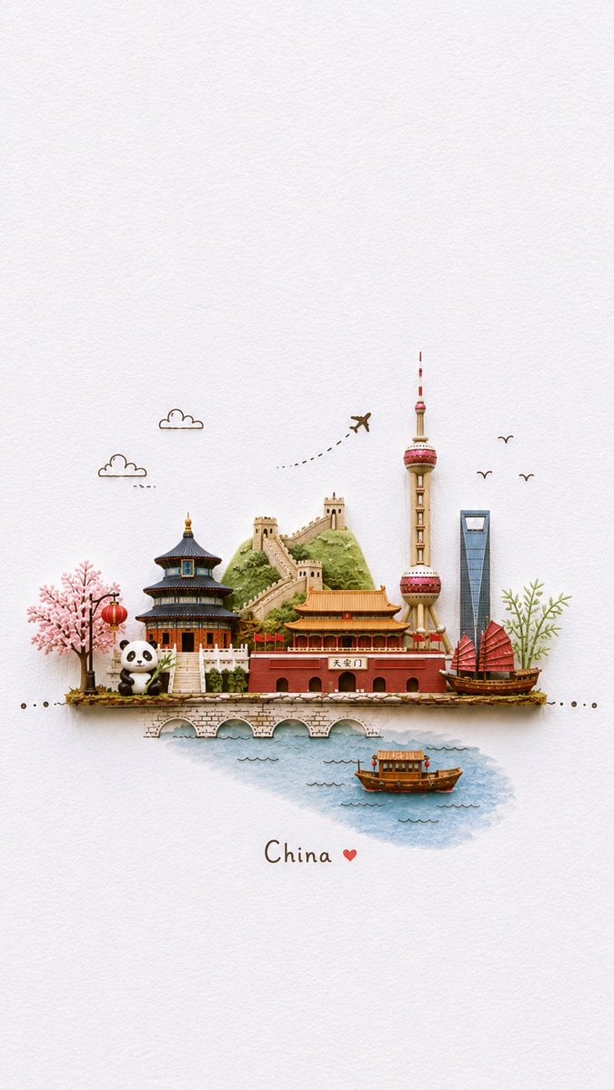 Handcrafted Paper-Craft Travel Diorama - alternate