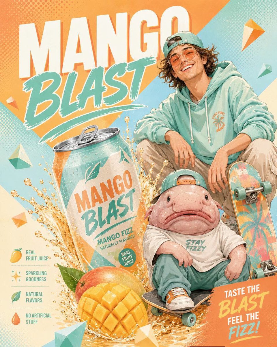 Dynamic Pastel Pop Beverage Advertisement - alternate