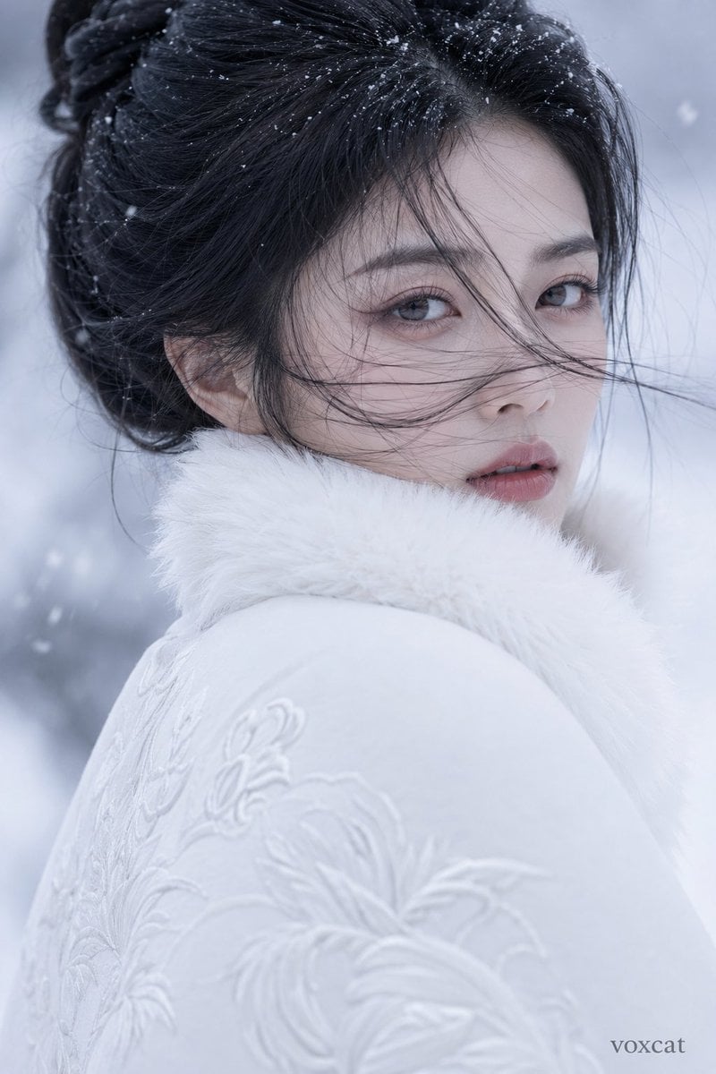 Ethereal Winter Muse Portrait - alternate
