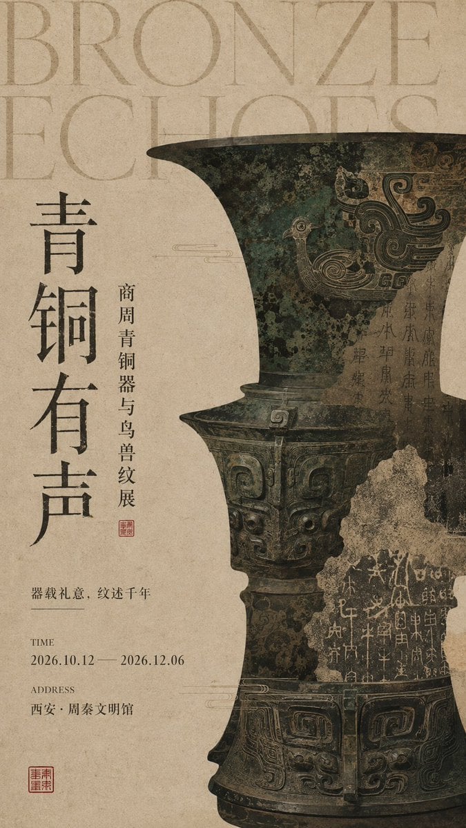 Museum-Grade Oriental Exhibition Poster Layout - alternate