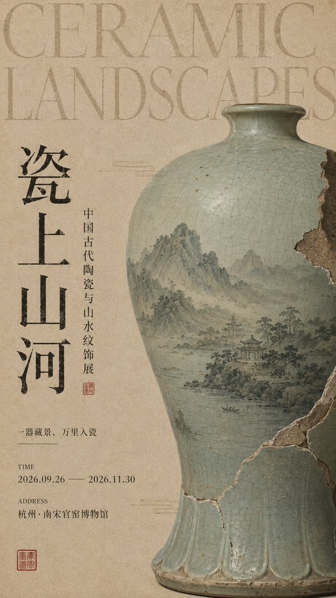 Museum-Grade Oriental Exhibition Poster Layout - alternate