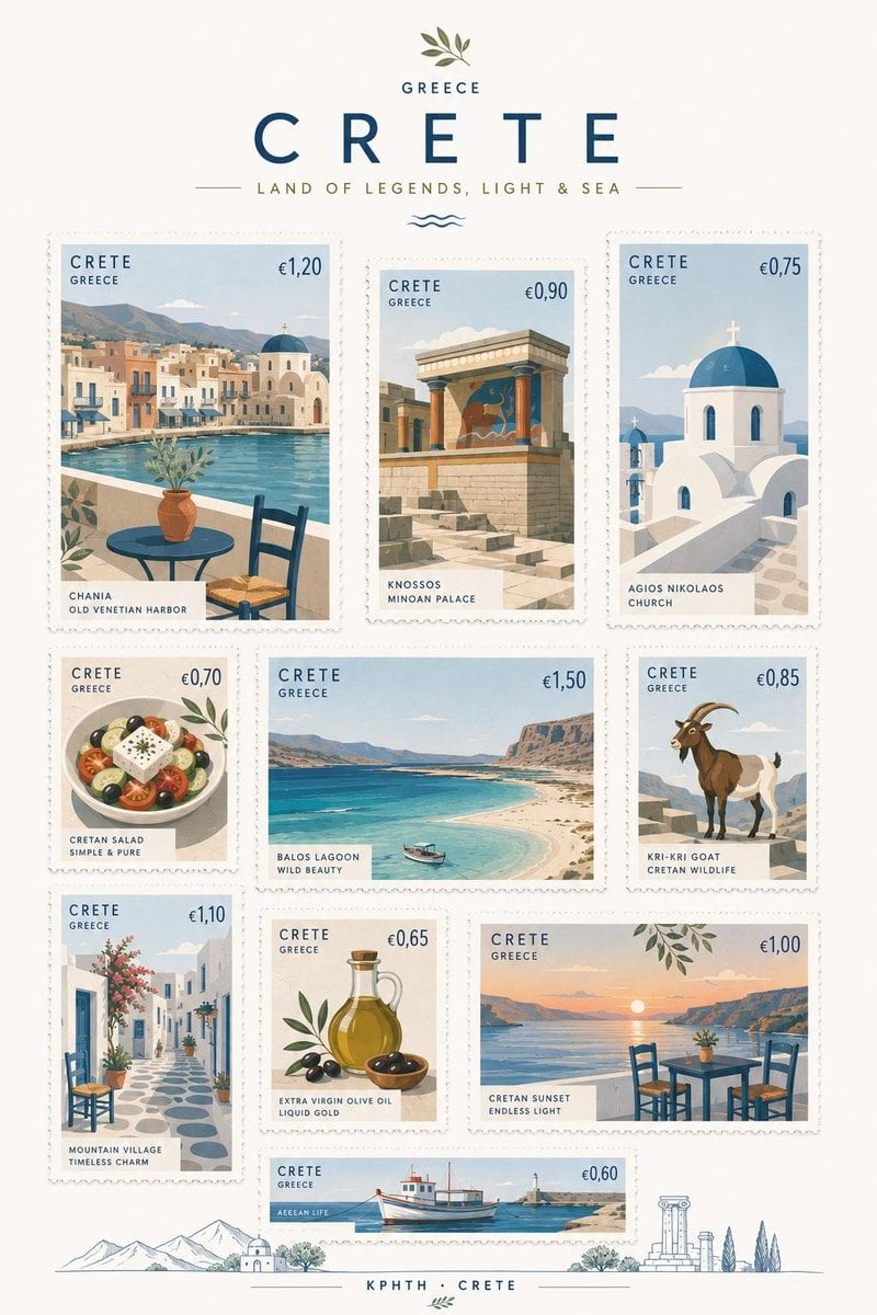 Minimalist Destination Commemorative Stamp Sheet - alternate